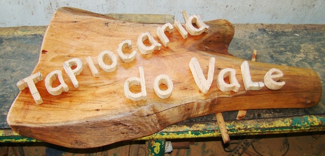 Oficina canjerana vale do capao caeté acu chapada diamantia placa logomarca madeira 2 display